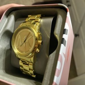 Gold Michael Kors Watch w/ Christmas box